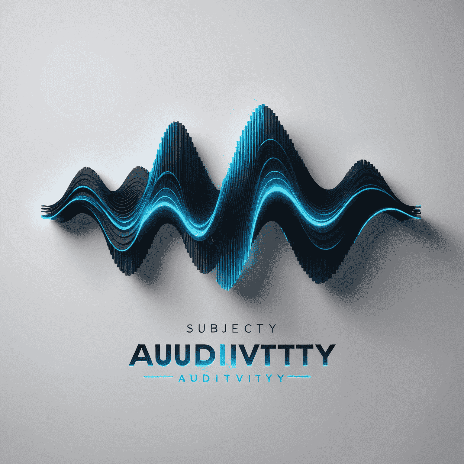 vol_audivity logo - A futuristic audio wave design with neon blue text