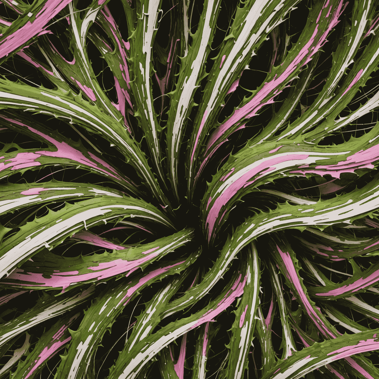 Abstract visualization of various noise types (white, pink, brown) represented as colorful, chaotic patterns in a cyber green hue.